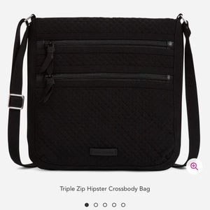 NWOT Black Vera Bradley Hipster Crossbody Bag